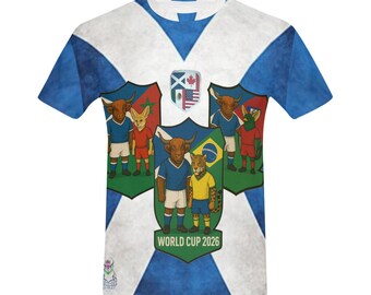 All Over Print T-shirt Football World Cup 2026 Group C Scotland Brazil Haiti Morocco