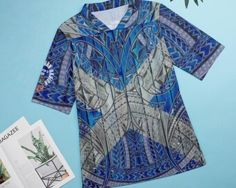 Polynesian Styled Scottish Saltire Top