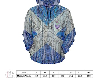 All Over Polynesian Scotland Saltire Print Hoodie