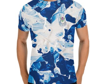 Men's Paint Splatter Saltire All Over Print T-shirt