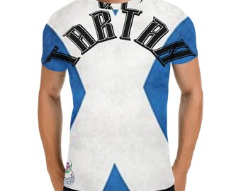 Men's All Over Print T-shirt Scotland Football World Cup 2016 - Tartan Army Saltire Design