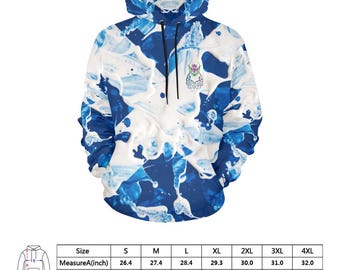 Men's Scotland Splatter Saltire All Over Print Hoodie