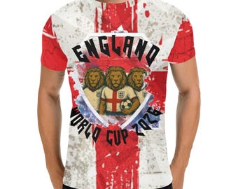 All Over Print T-shirt England Football World Cup 2026 - Three Lions