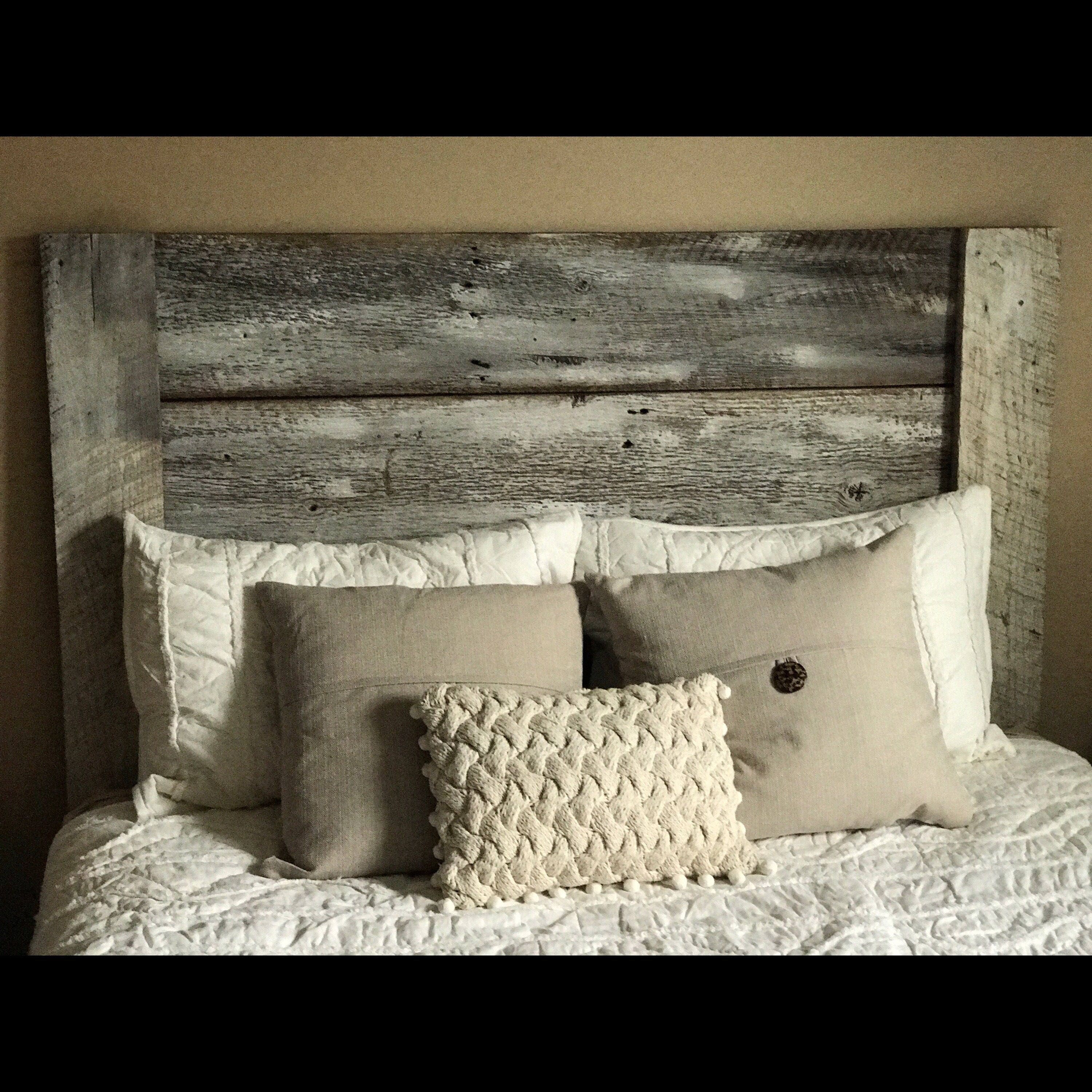 Barnwood Headboard whitewash. Queen headboard. King headboard.