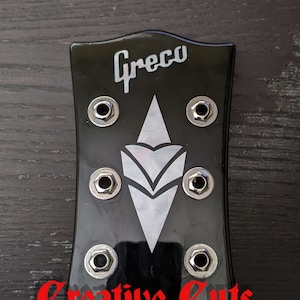 Greco Lawsuit era Split Diamond III Floral guitar headstock MOP decal set Perfect for Restoration