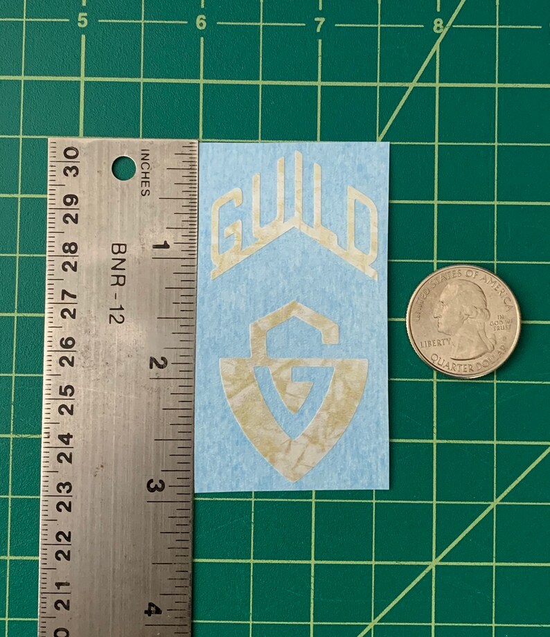 Guild G Shield Logo MOP Guitar Headstock Logo Vinyl Sticker Etsy