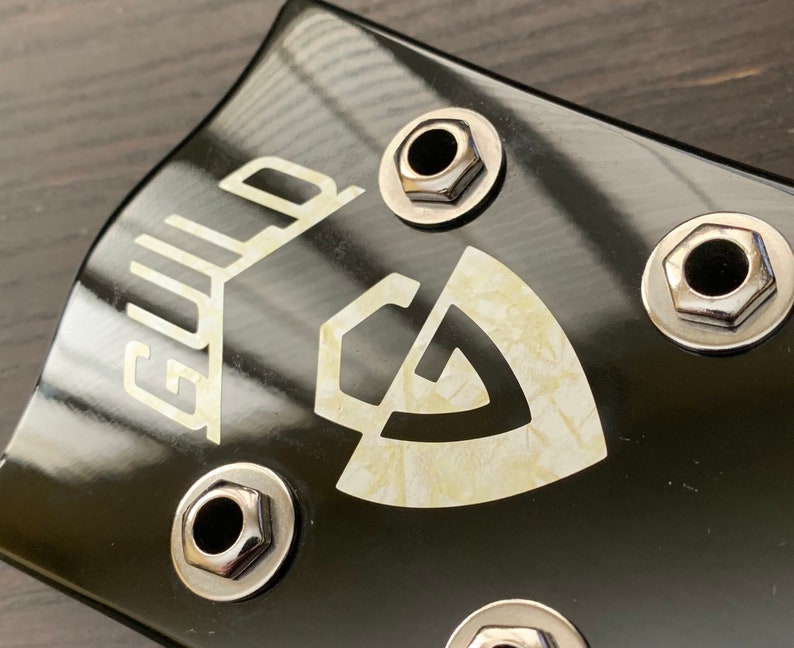 Guild G Sheild logo MOP Guitar Headstock Logo Vinyl Sticker Etsy