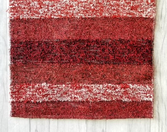 Red Rug. Area rug, bedroom rug, bathroom rug, bedside rug, area rugs, bright rug. Washable cotton rug