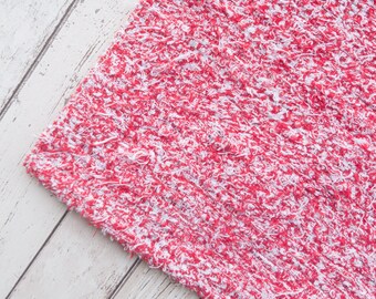 Red Rug, 60x120cm. (2' x 4') Doormat, Rag rug, Bedside rug, Bathroom mat, Kid rugs, Area rug Washable cotton rug, Eco friendly