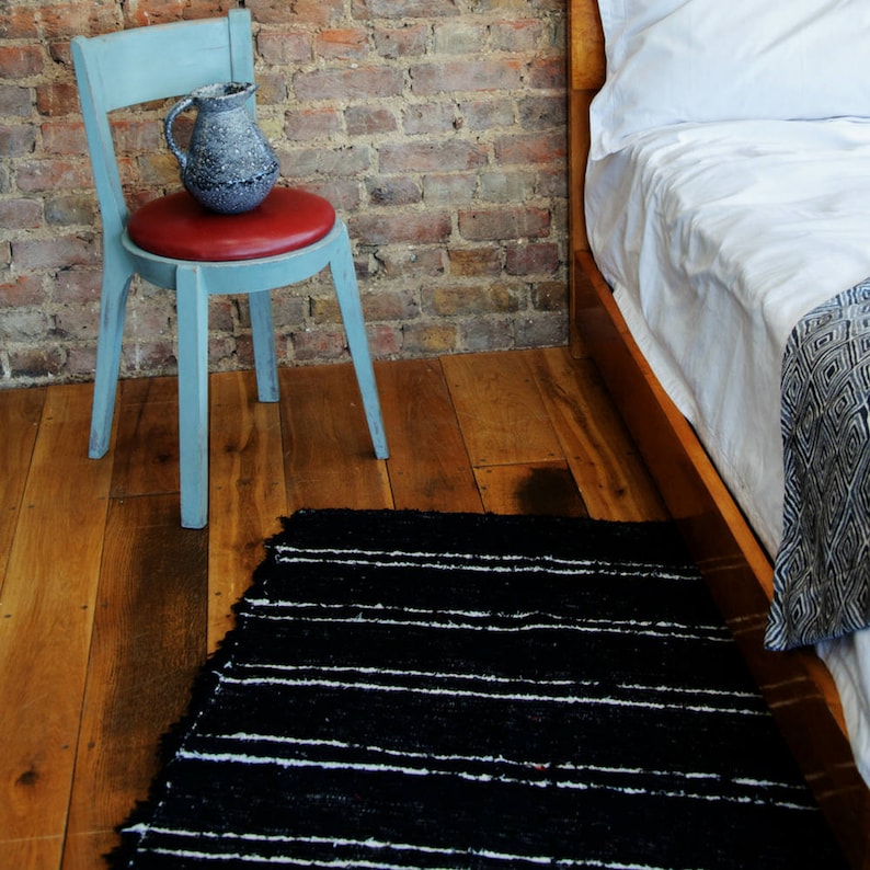 Runner Rug Black and White Rugs Hallway Rug Black Etsy UK