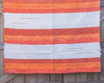 Orange Rug, 170x240  rug, office rug, Bedroom rug, bright rug, Washable cotton rug,  UK RUGS