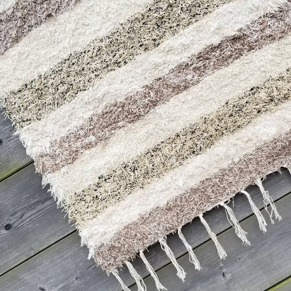 Beige Shag Rug 120x160 Cm 4 X 5 Cottage Style Etsy