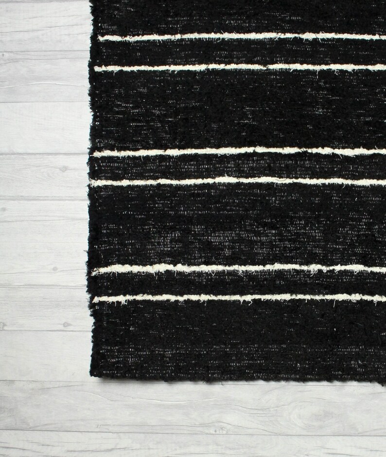 Black and White Rugs Beni ourain rug Modern rug Pattern Etsy