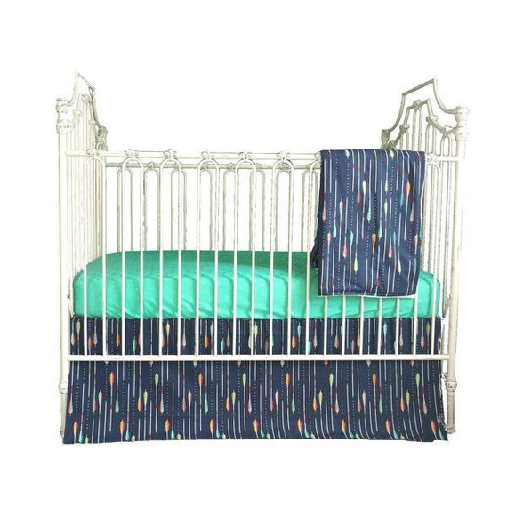 Zuma S Tribal Arrow Baby Bedding Navy And Gold Crib