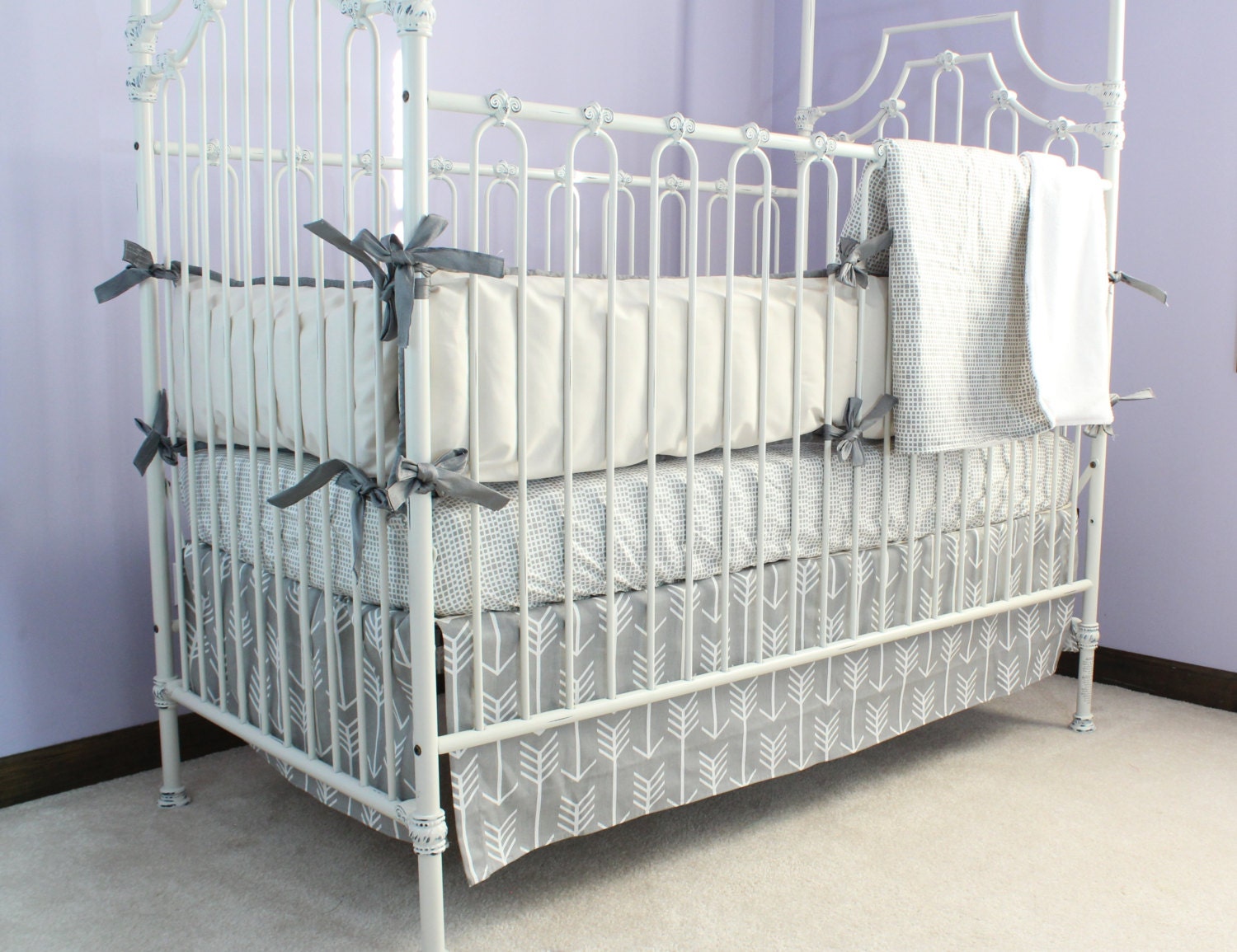 Boy Baby Crib Bedding Arrows Gray Crib Bedding Set by Bold Etsy