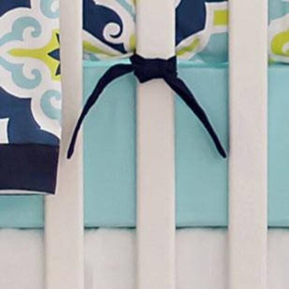 Lime Green Navy Starburst In Kiwi Crib Baby Bedding Crib Etsy