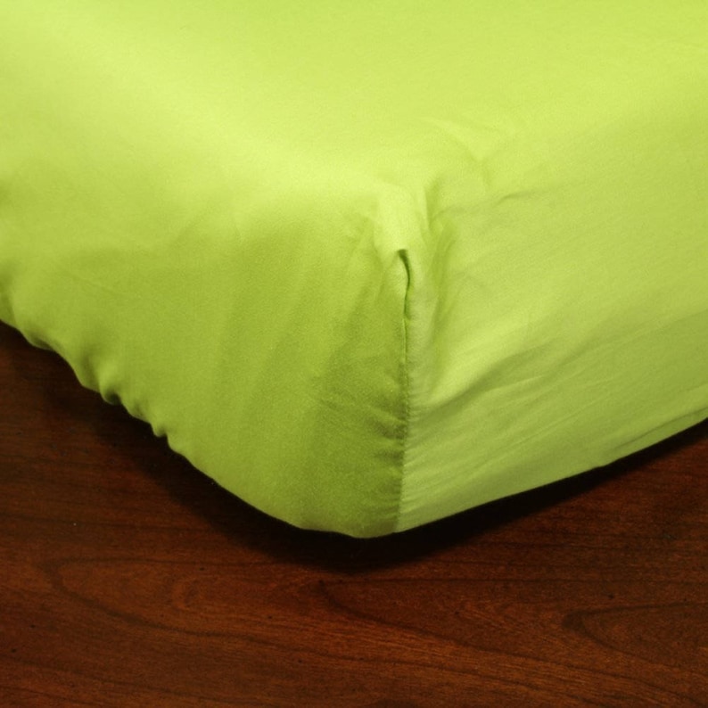 Fits up to 9 Inch Mattress Solid Citron 100/% Cotton Sateen