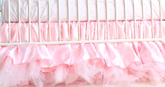 Pink Princess Crib Bedding Ruffled Crib Skirt Etsy