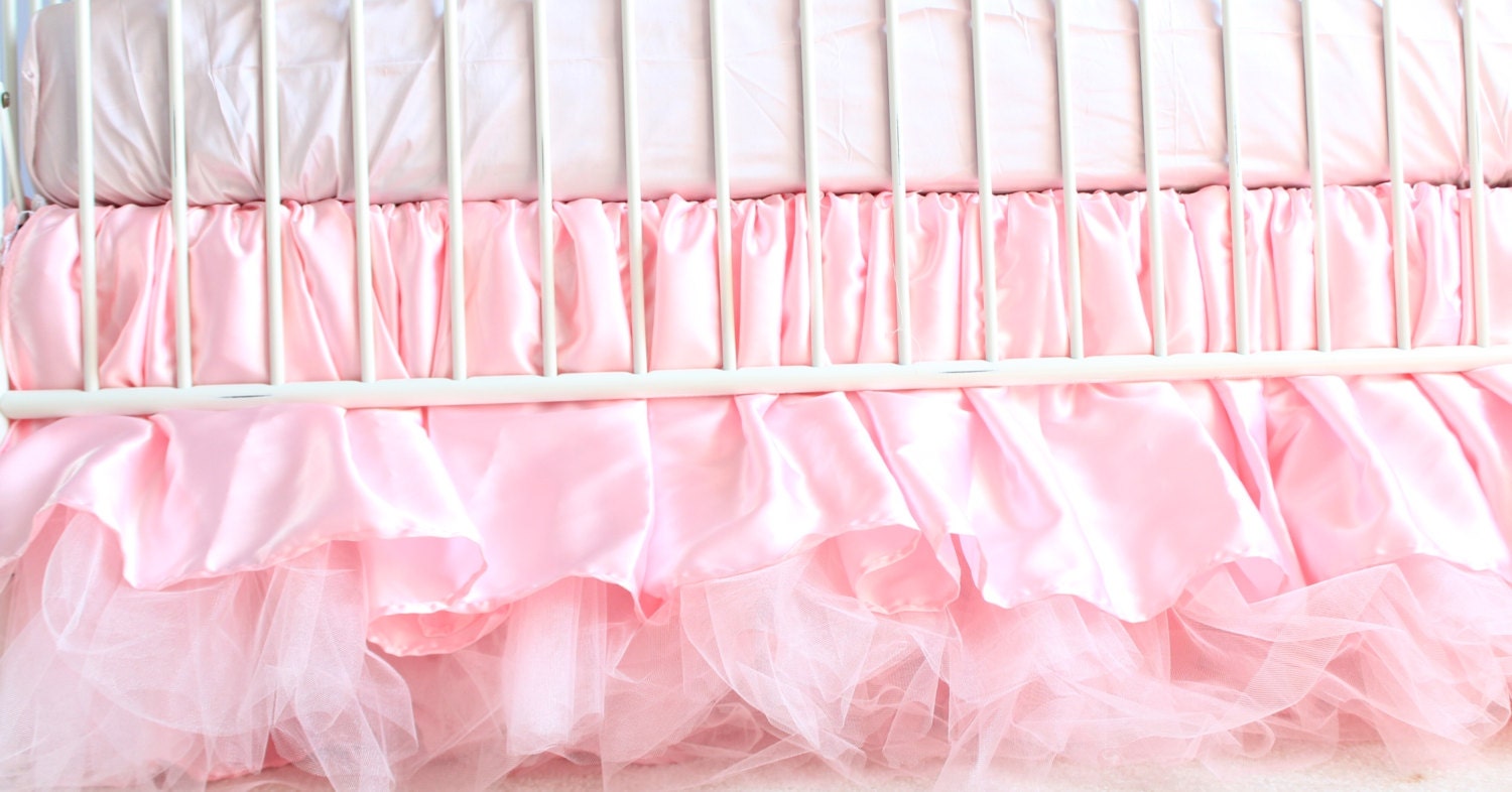 Pink Princess Crib Bedding / Ruffled Crib Skirt Etsy
