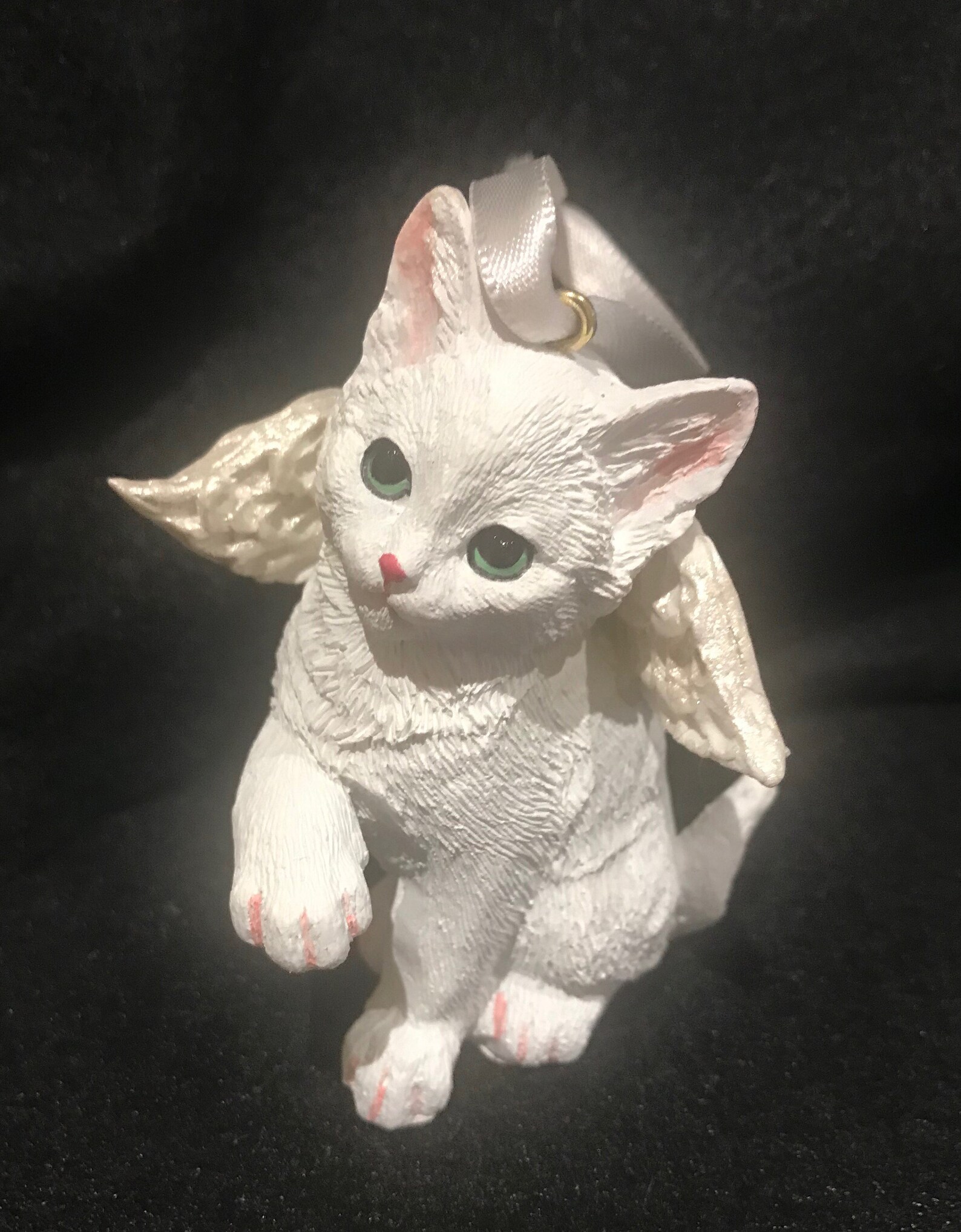 Cat Angel Memorial Ornament Pet Loss Remembrance Hand Sculpted Etsy