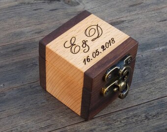 rustic ring bearer box reclaimed wood ring box wood ring box wedding ring box wedding ring holder Proposal ring box wedding ring holder