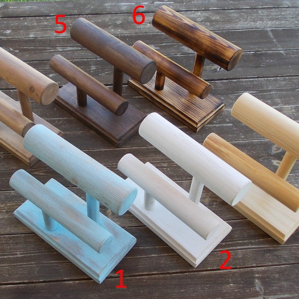dubbele bar Houten Sieraden Display Houten Armband Display Armband Stand Armband Houder Sieraden Stand sieraden organisator