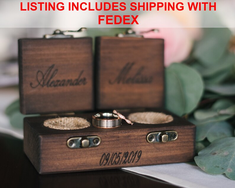 Ring Bearer Box Wedding Ring Box Wedding Ring Holder Rustic Etsy