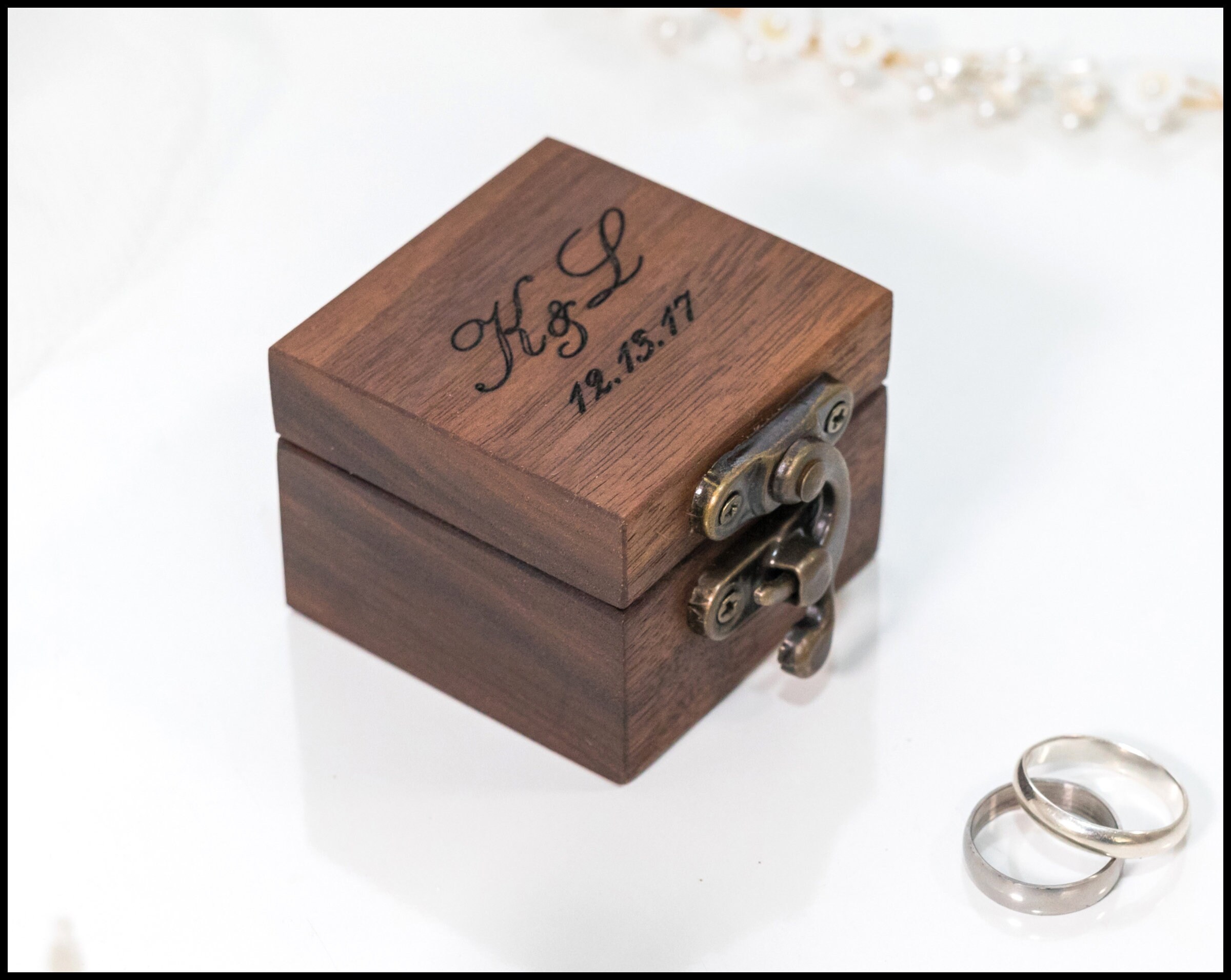 Ring box wedding ring box engagement ring box ring bearer box Etsy