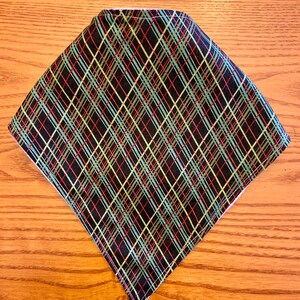 Baby Bandana Bib - Christmas Plaid