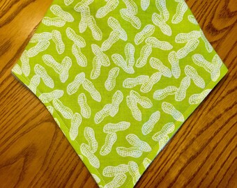 Baby Bandana Bib - Lime Green Peanut