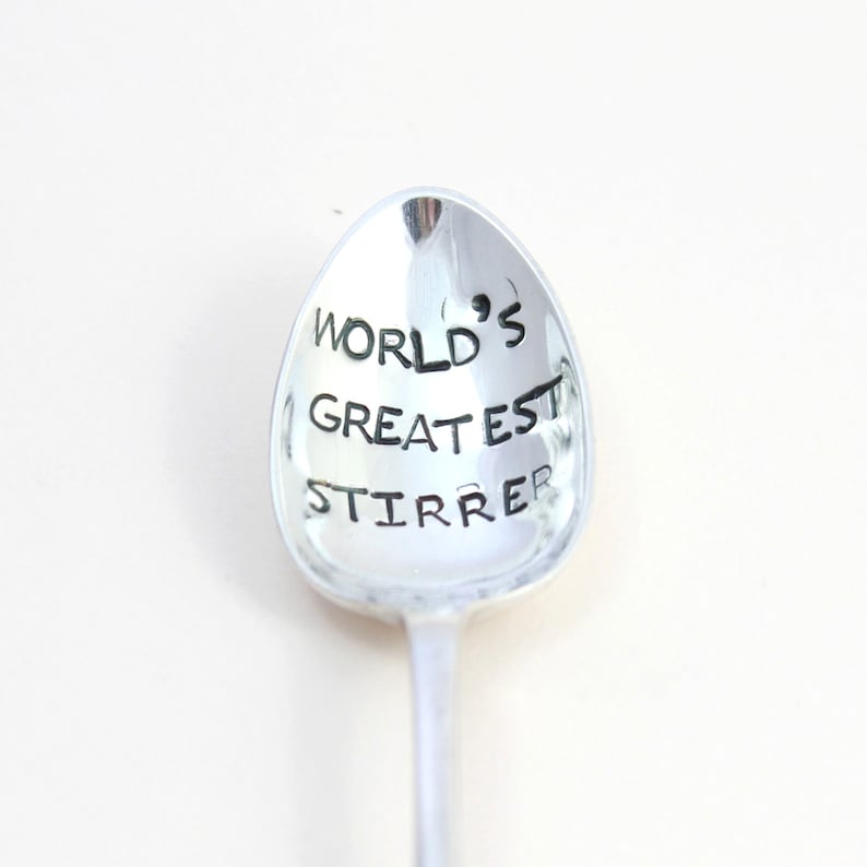 A silver vintage teaspoon with your message