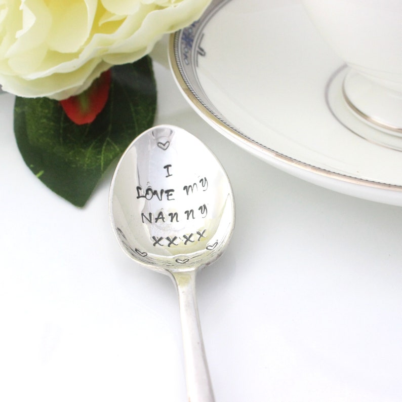A teaspoon personalised with your message