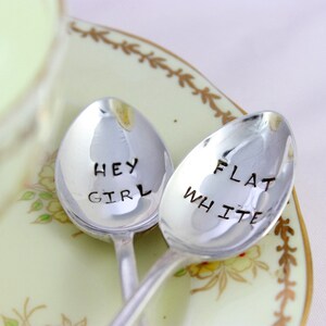 Personalised Coffee Spoon – Hand Stamped Vintage Spoon – Customised Silver Plated Spoon – Coffee Lover Gift - Bespoke Cutlery  - Foodie