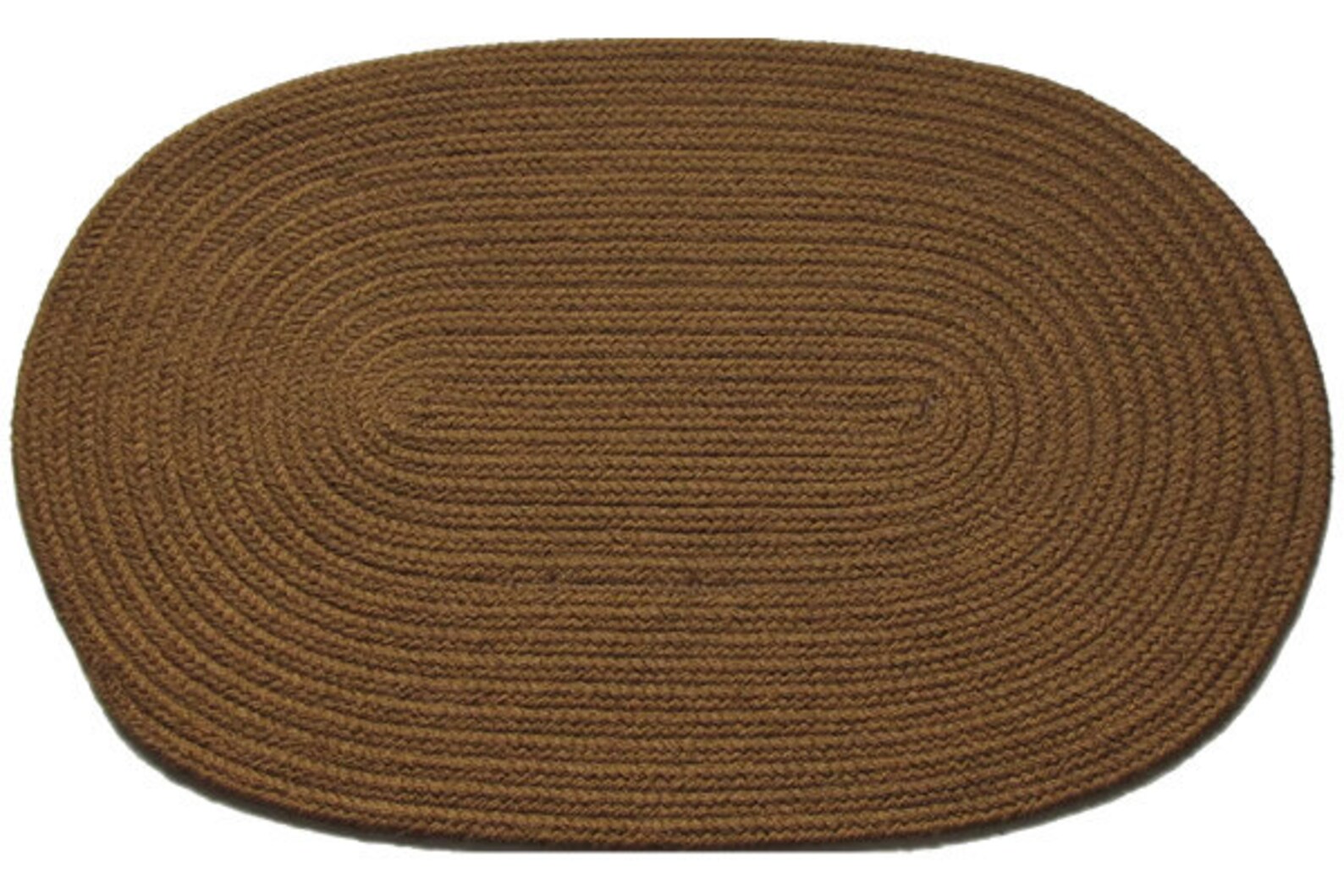 Solid Medium Brown Braided Rug Etsy