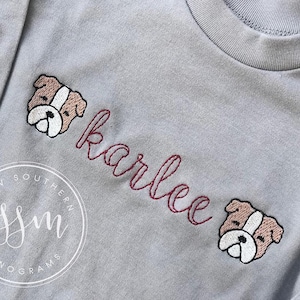 Mini bulldog romper with name