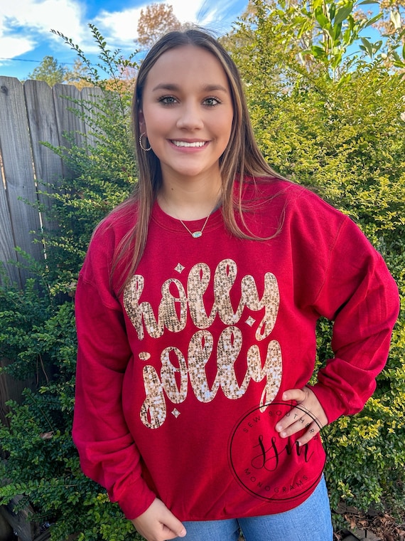 Holly jolly bleached sweatshirt hotsell