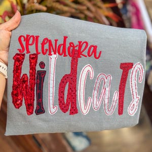 Custom bling School Spirit tees- sequins- fun prints.