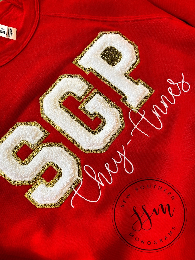 Custom Applique Patch Sweatshirts Etsy