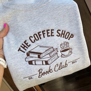 Coffee shop book club- sweatshirt, unisex sizing