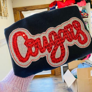 Double stacked Script Mascot- unisex fit sweatshirt