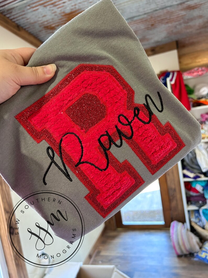 Single Letter Custom Patch App Spirit Tees With Mascot - Completely ...
