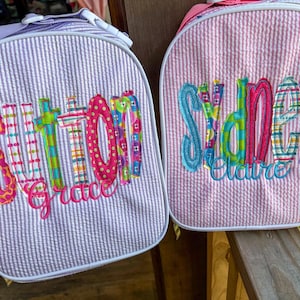 Seersucker lunchboxes - custom designs available
