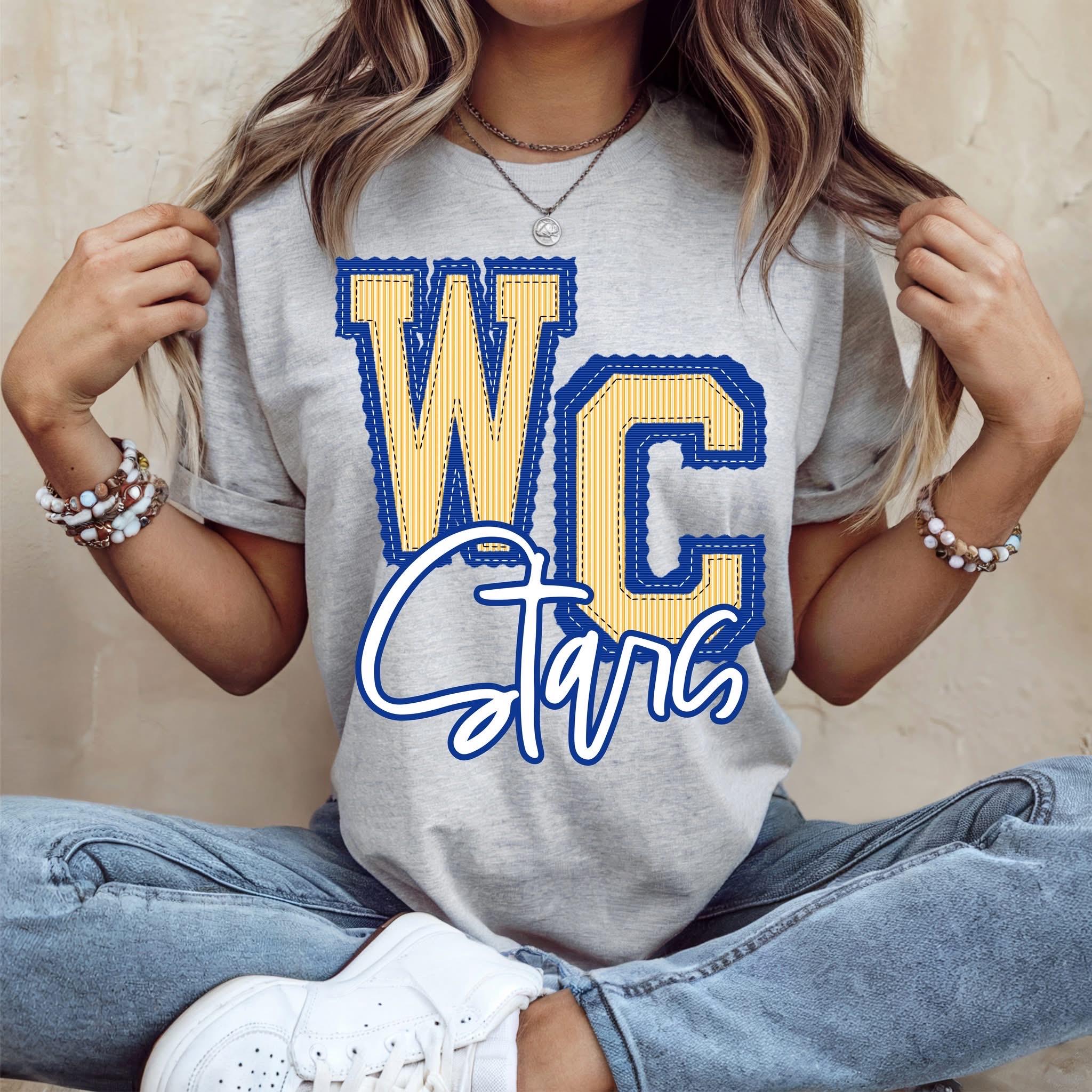 Custom school spirit - seersucker mascot DTF print - customizable tee