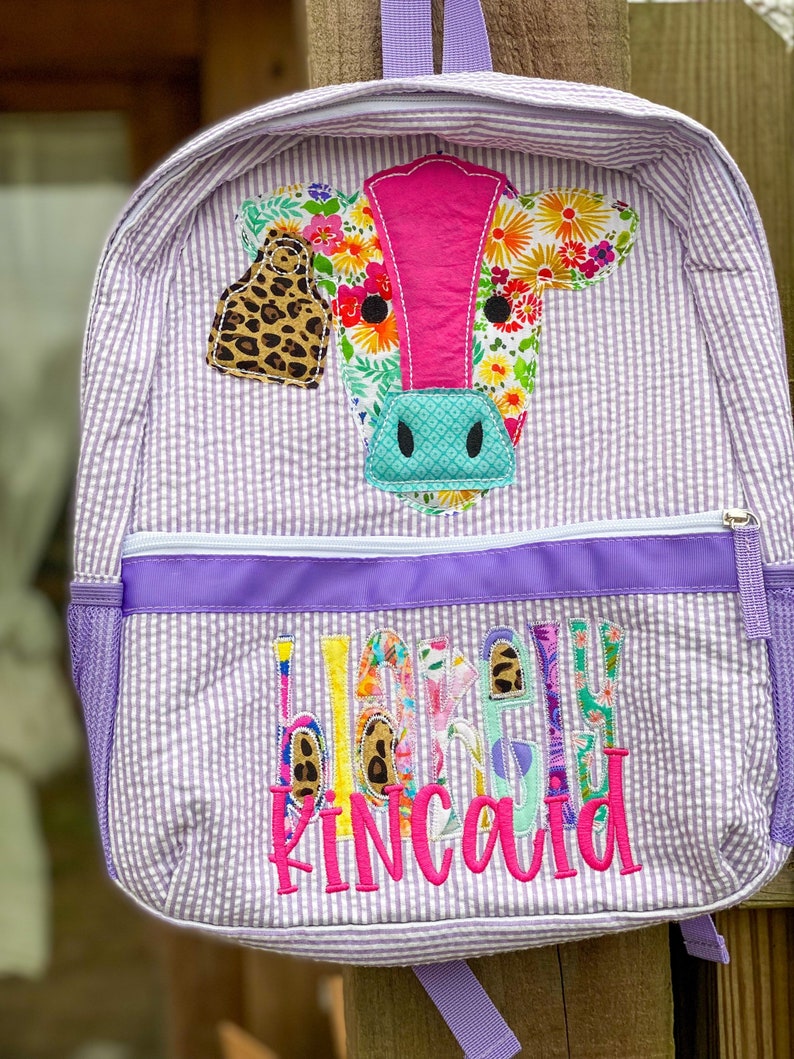 Cow With Tag Seersucker Backpack Diaper Bag - Etsy