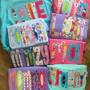 Appliqued Tee-Nana, Mimi- Comfort Colors