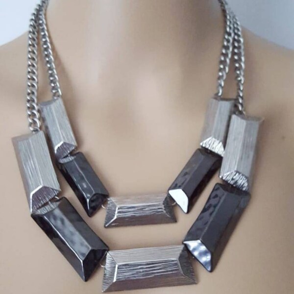 Two Row Necklace Etsy