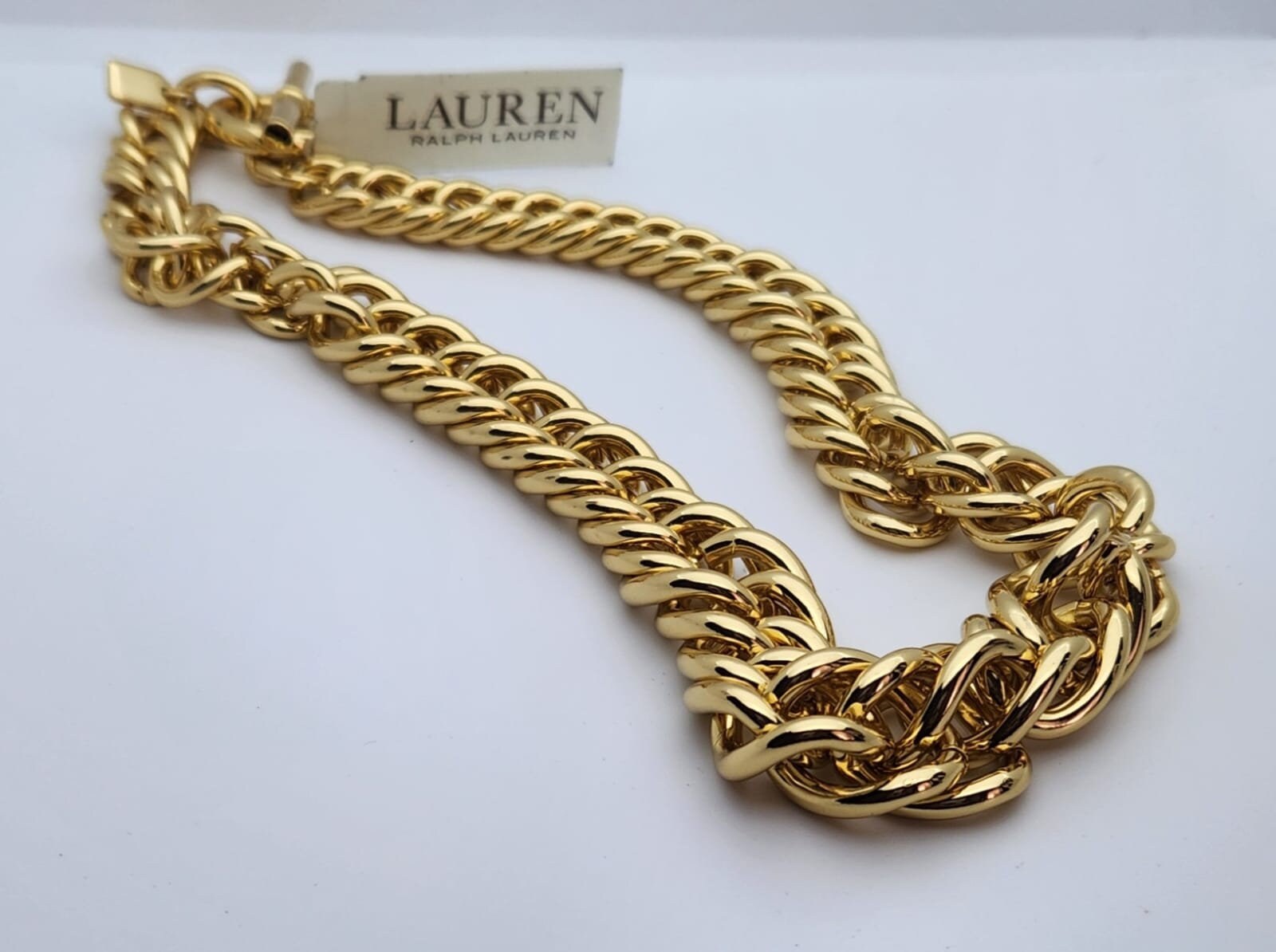 Classic RALPH LAUREN Chain Necklace Toggle Clasp Equestrian