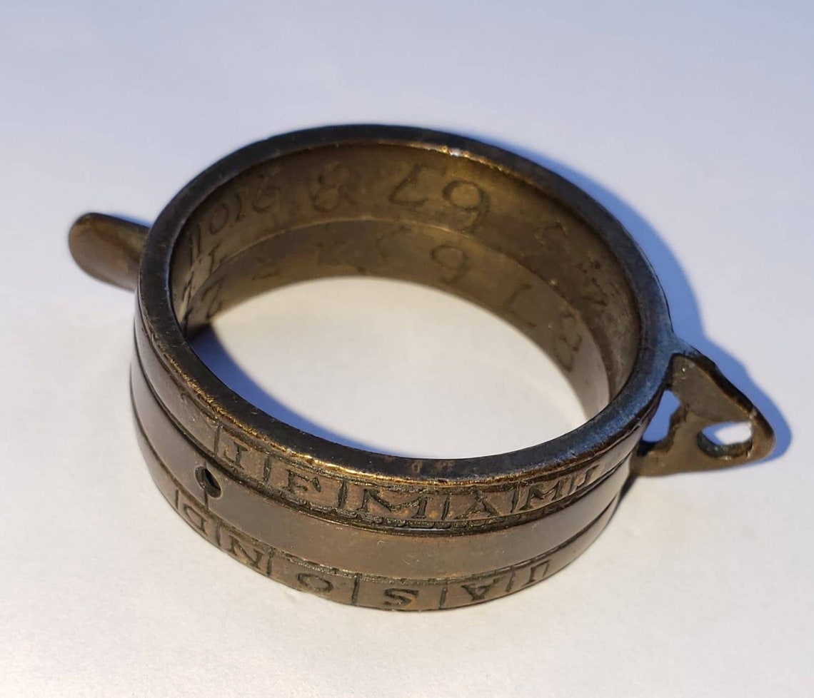 Vintage SOLAR RING, Portable Sundial Ring, Bauernring Von 1721, 18th ...