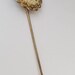 Vintage Crochet Flower Lapel Stick Pin Brooch, Vintage Gold Tone ...