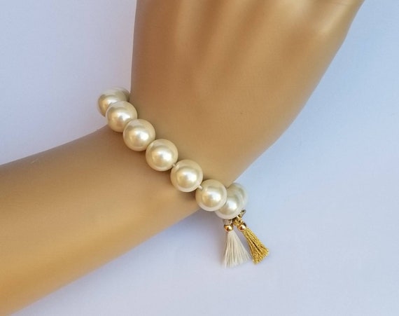 Authentic J Crew Pearl Bracelet, J Crew Faux Pear… - image 6